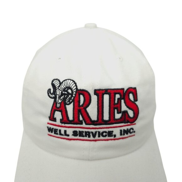 Aries Well Service Embroidered Adjustable Tuck Strap Cap Trucker Baseball Hat - Picture 7 of 13
